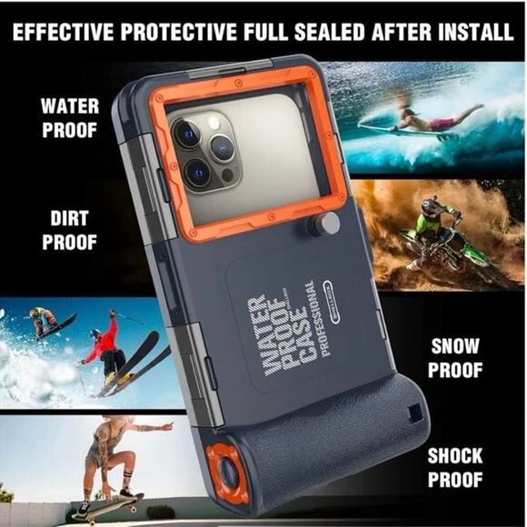 Shellbox Diving Snorkeling Waterproof Phone Case For iPhone 11/12/13/14 Pro Max - Picture 8 of 10